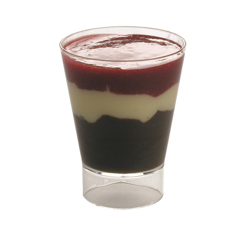 Vaso Inyectado Transparente Athos Ø Boca 75 Ø Base 50 Alto 88 mm. 200 ml. (10 u.)