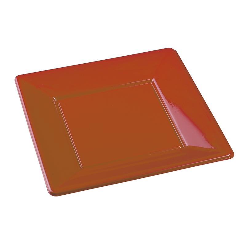 Plato Serie Colors Rojo 230X230 mm. (24 u.)