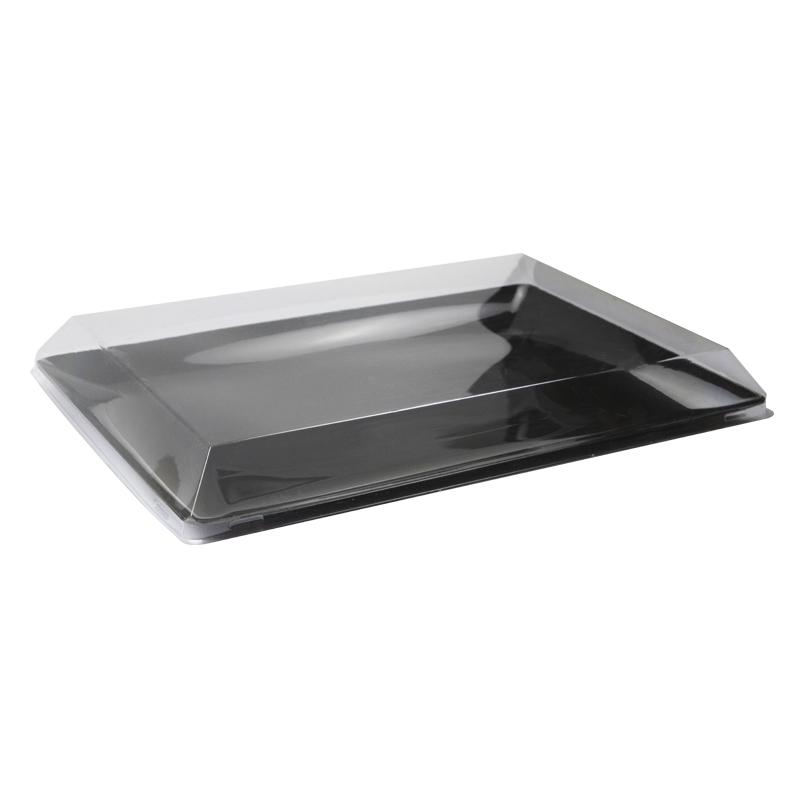 Tapas Transparente Plato Fluid 340X240 mm.