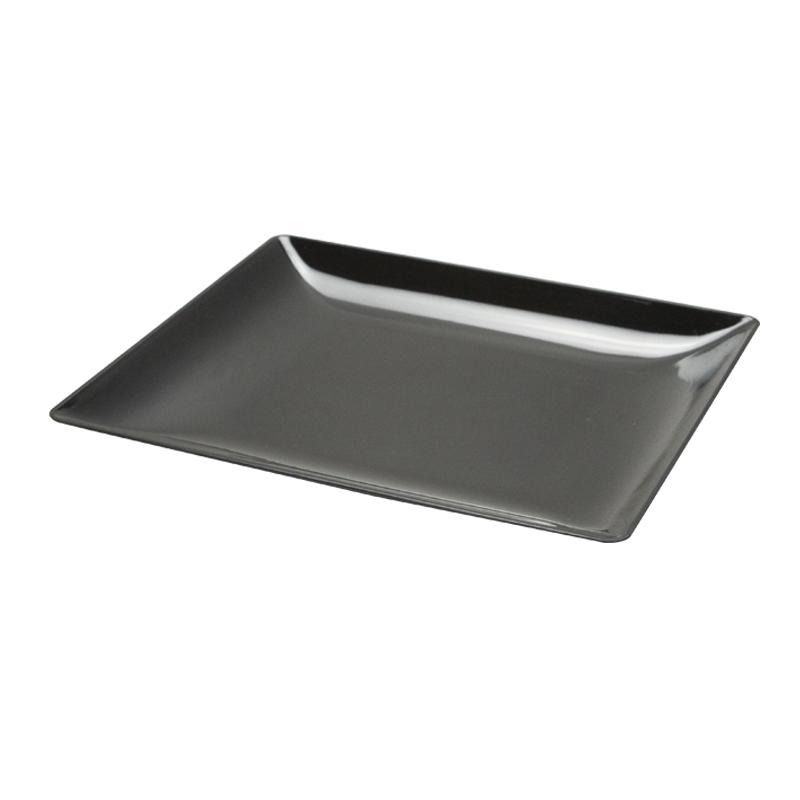 Plato Fluid Negro 200X200X13 mm. (10 u.)