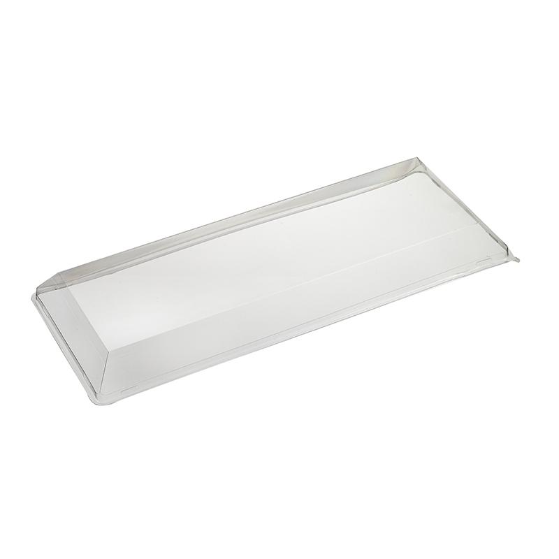 Tapas Transparente Plato Fluid 400X150 mm. Alto 40 mm.