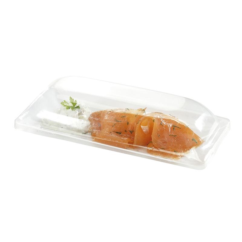 Tapas Transparente para Bandeja Fluid 270X110 mm.