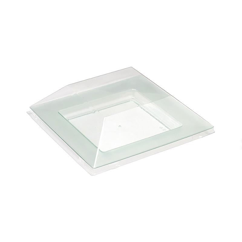 Tapas Transparente Plato Serie Diamant 112X112 mm. (200 u.)