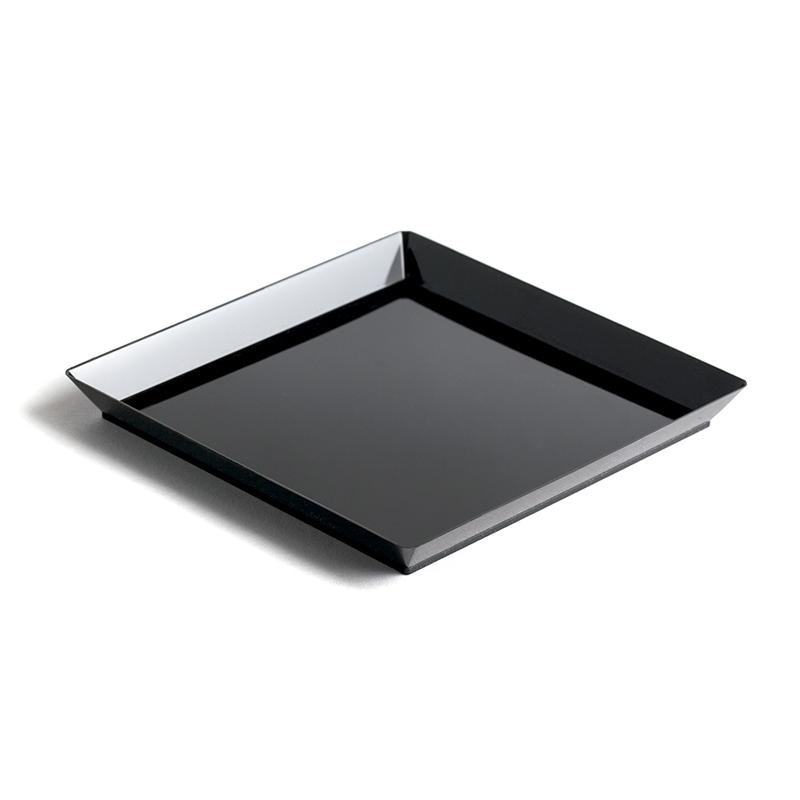 Mini Plato Quartz Negro 100X100X15 mm. (50 u.)