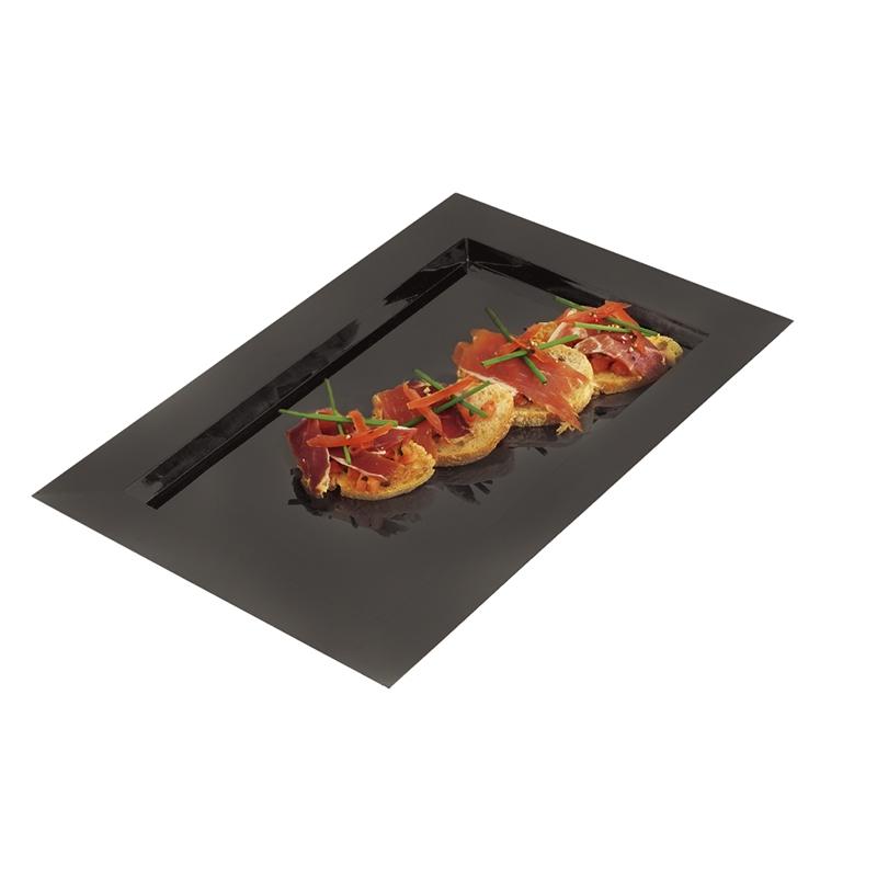 Bandeja Serie Diamant Negra 300X200X25 mm. (10 u.)