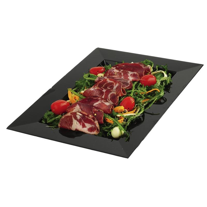 Bandeja Serie Diamant Negra 400X300X20 mm. (25 u.)