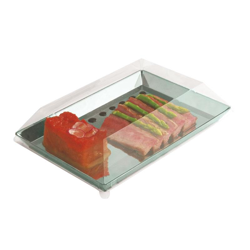 Tapas Transparente para Plato Quarzt 185X130 Alto 35 mm. (50 u.)
