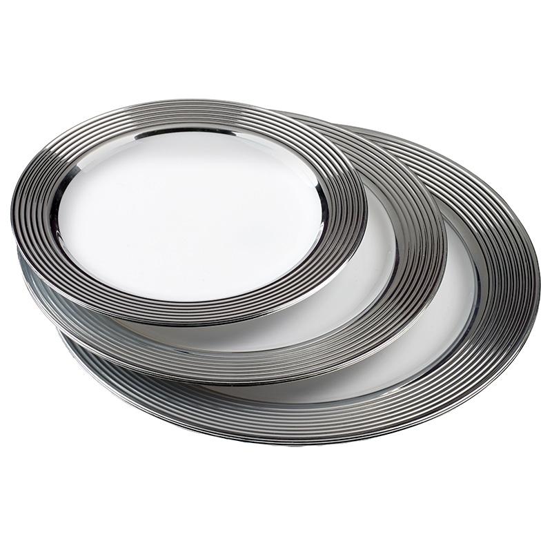 Plato Barroco Plateado Ø 260 Alto 17 mm. (20 u.)