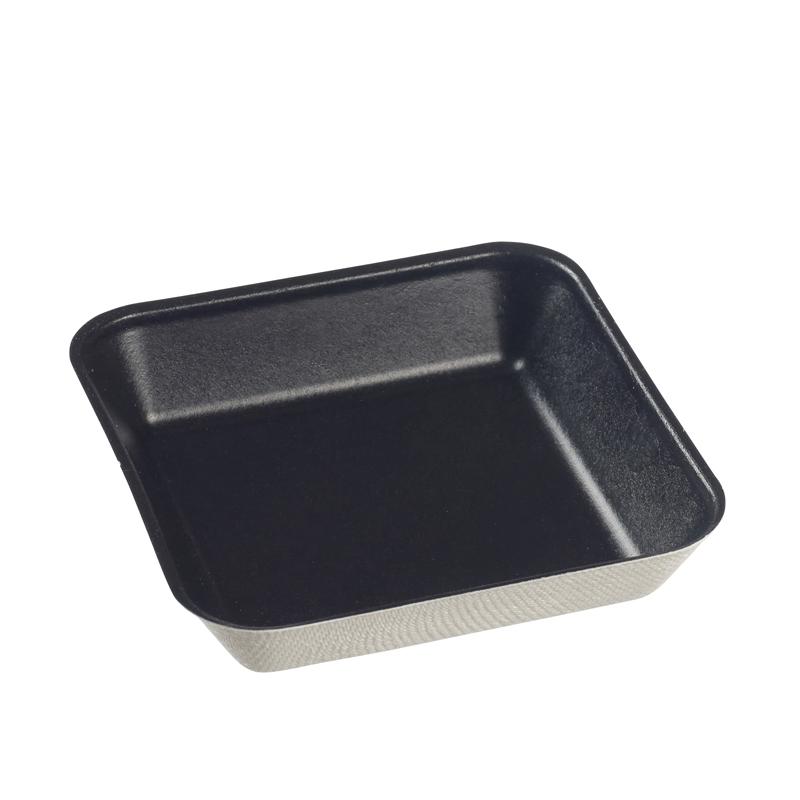 Plato Kanopee Negro de Pulpa 100X100X20 mm. (200 u.)