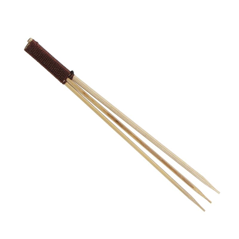 Brocheta Bambú Tridente Ø 5, Alto 83 mm. 