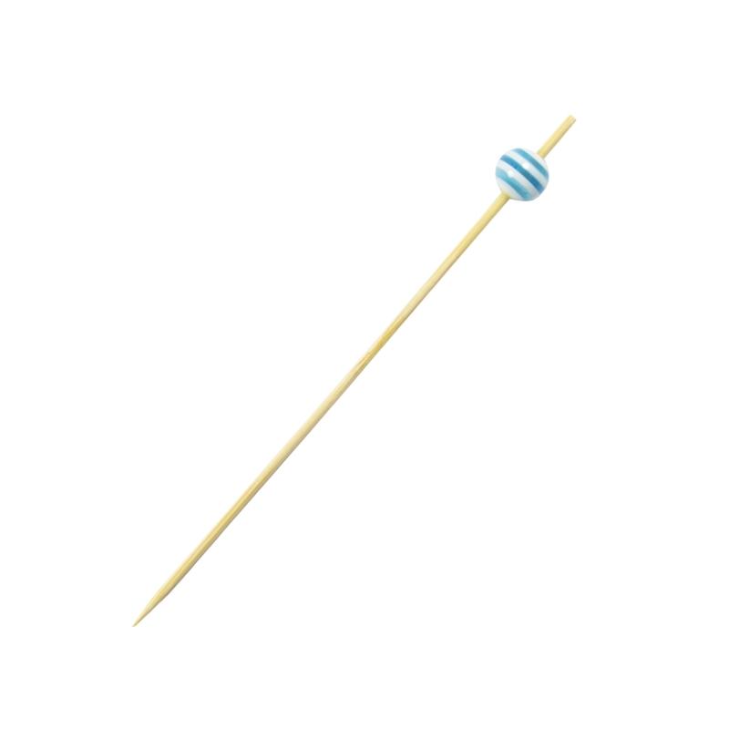 Brocheta Peonza 120 mm. Blanca y Azul (200 u.)