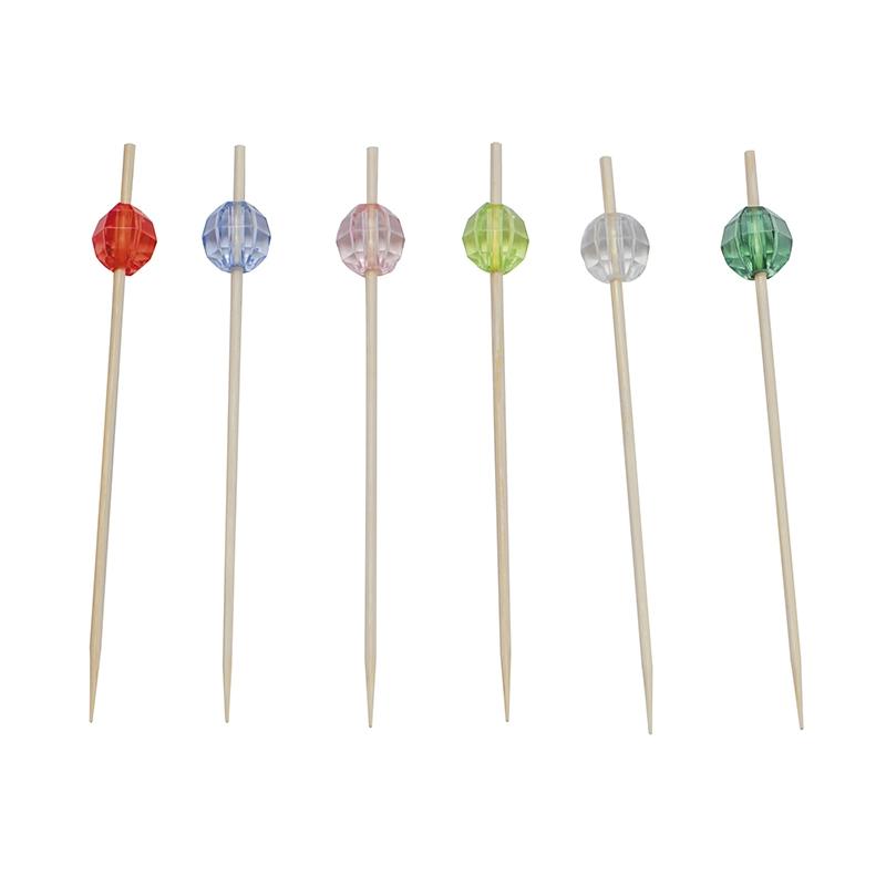Brocheta Bolas Color Transparente Alto 90 mm.