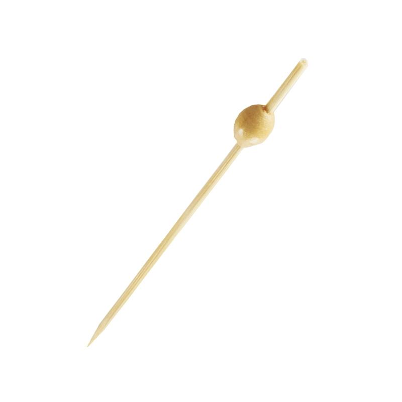 Brocheta Bola Bambú Grabada Alto 120 mm. (200 u.)