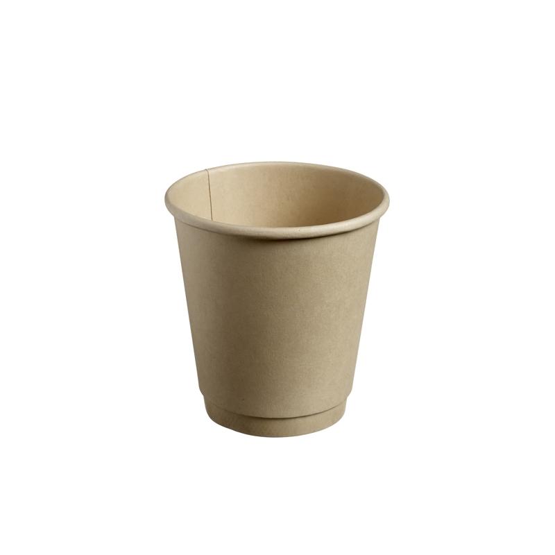 Vaso de Bambú con Laminado PLA Ø 80 Alto 90 mm. 250 ml. Doble Pared (500 u.)