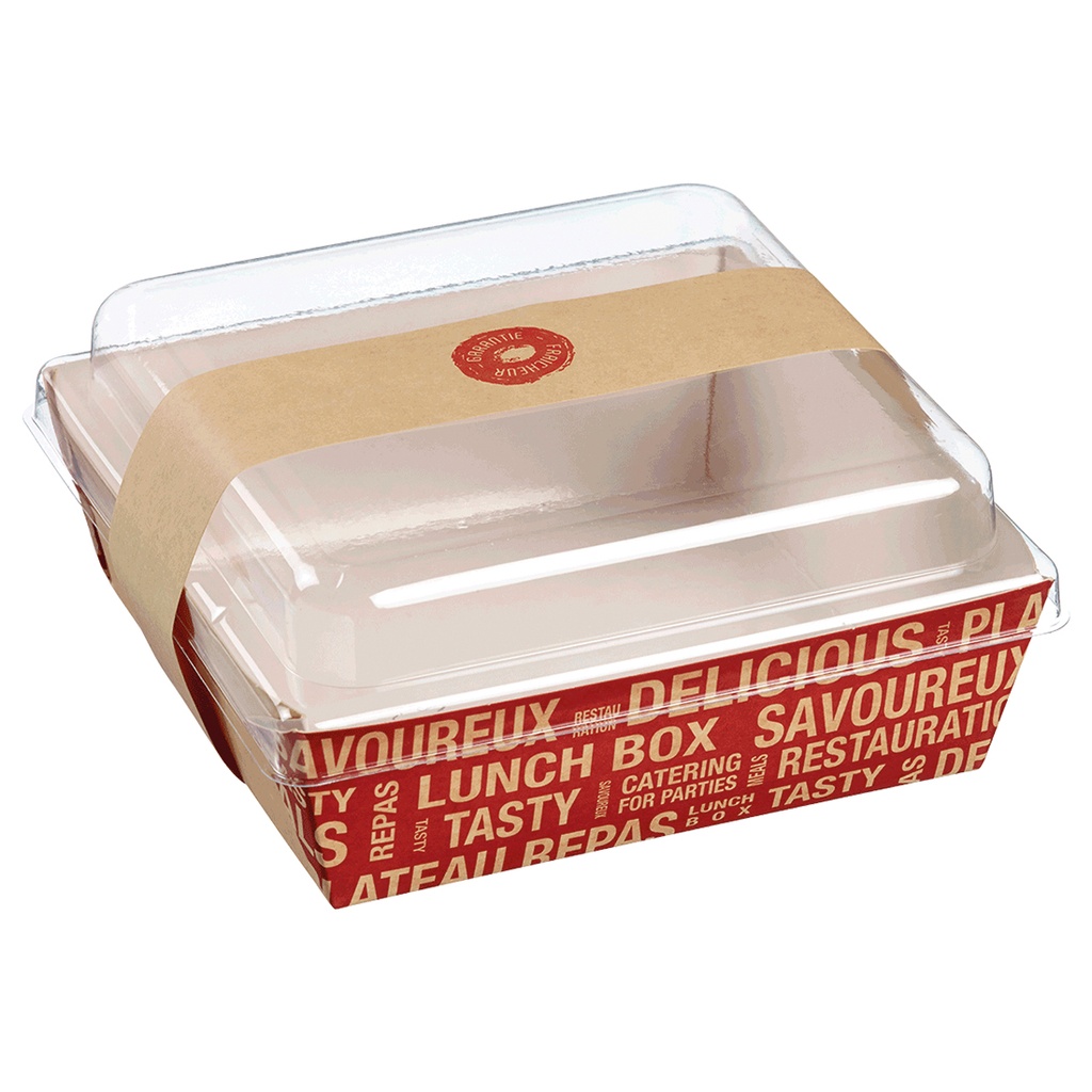 Ensaladera + Tapas + Faja 160X160X50 mm. 900 ml. (50 u.)