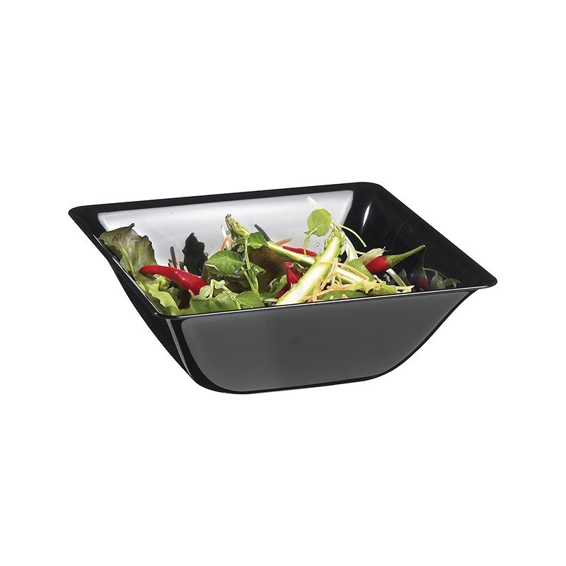 Ensaladera Fluid Negra 163X163X55 mm. 900 ml. (10 u.)