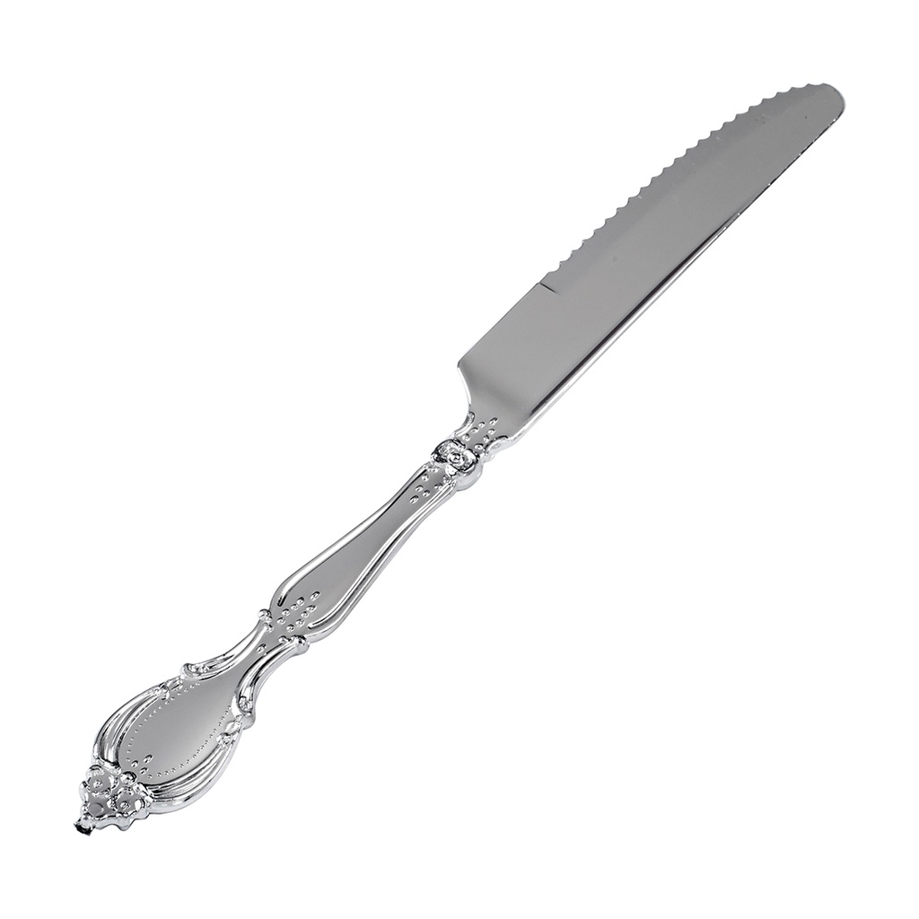 Cuchillo Barroco Plateado 200X18 mm. (50 u.)